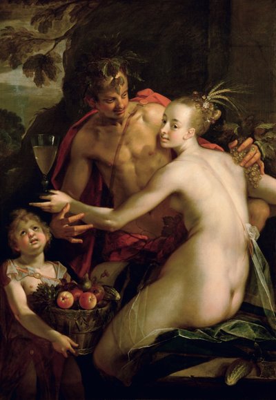 Bacchus, Ceres and Amor by Hans von Aachen